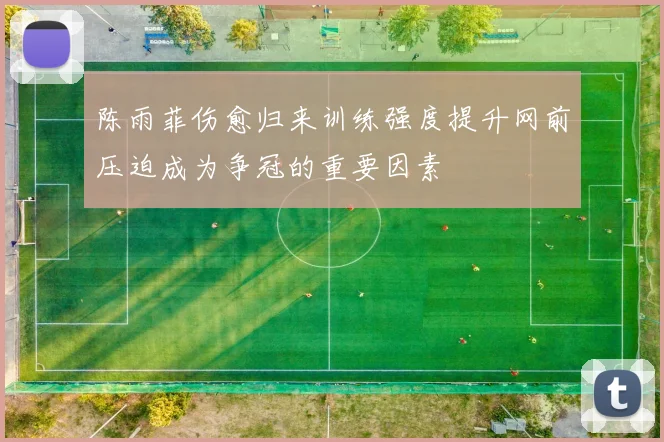 陈雨菲伤愈归来训练强度提升网前压迫成为争冠的重要因素